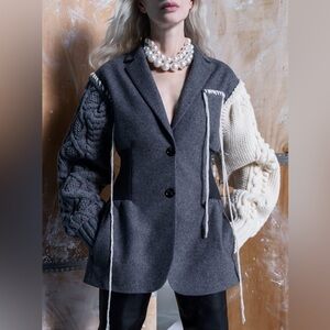 BNWT Zara Atelier Tricot Sleeve Blazer Limited Edition